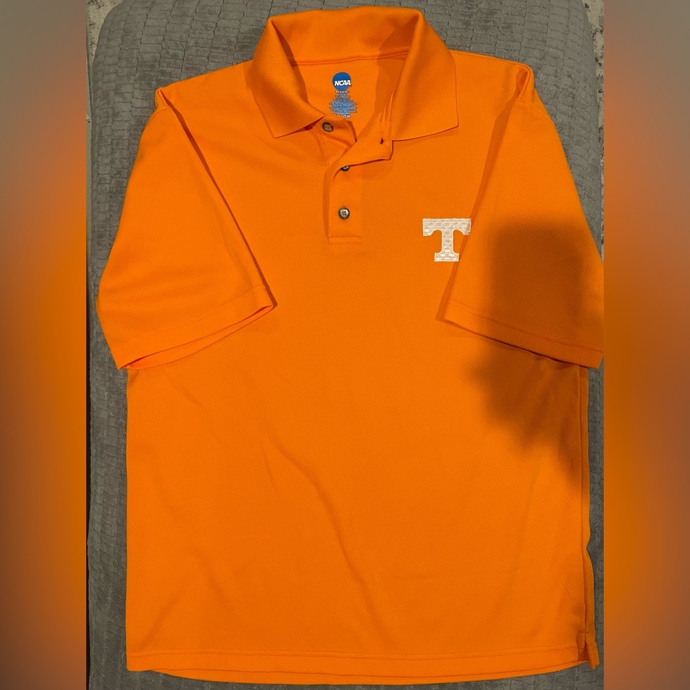 NCAA Tennessee Volunteers Embroidered Orange Polo Shirt Size Medium